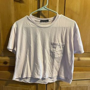 light purple brandy melville crop top
